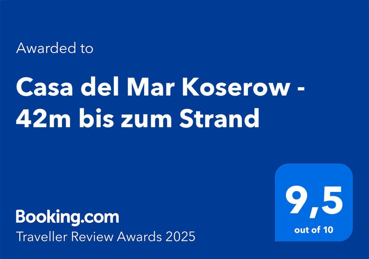 Fewo Am Strand In Koserow - Casa Del Mar - 42M Bis Zum Strand Экстерьер фото